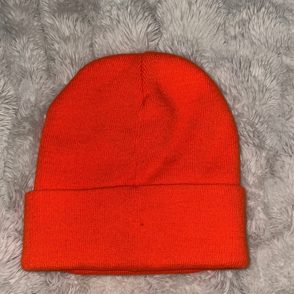 Hunter Orange Beanie Hat - Picture 2 of 2